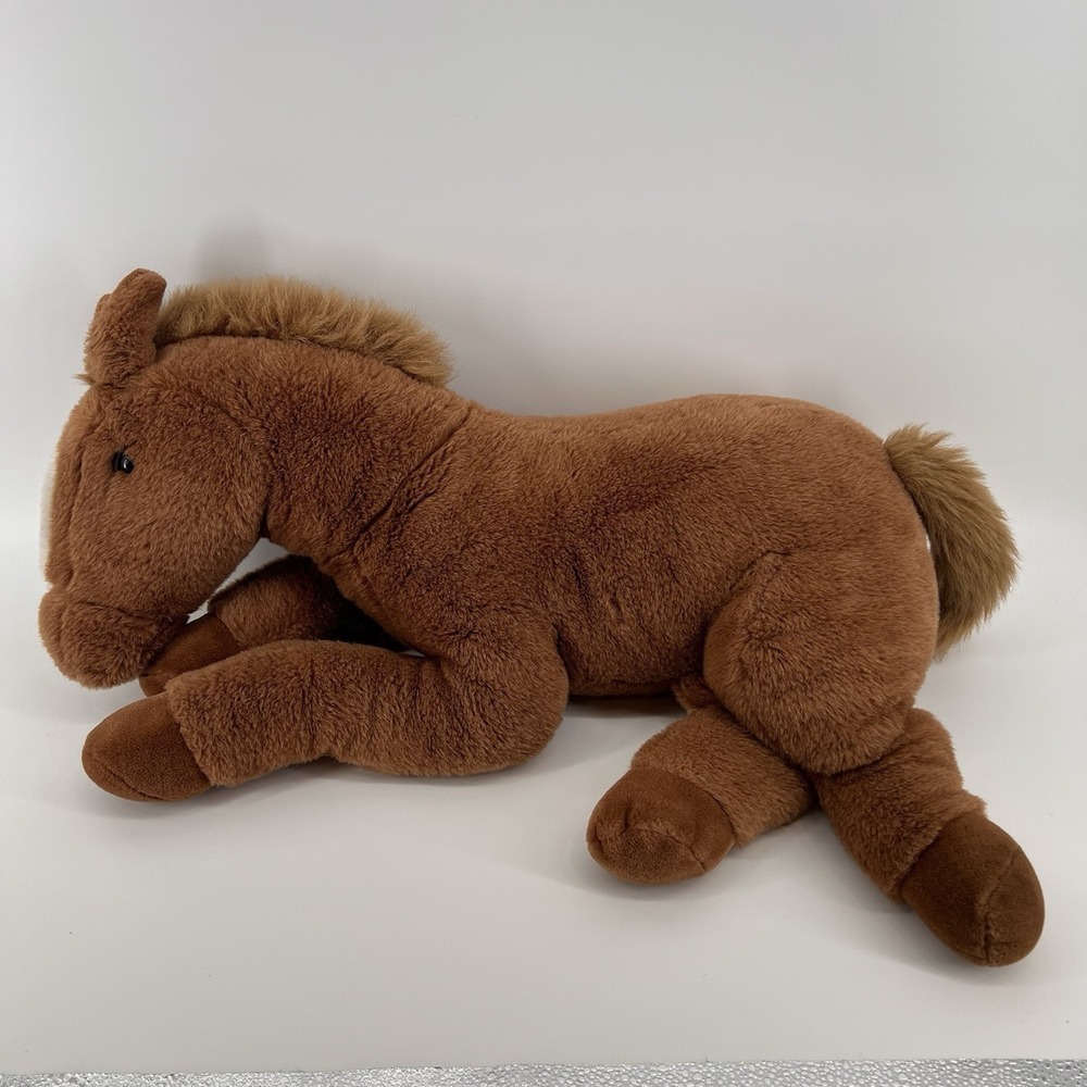 Mary Meyer 1990 90s BROWN HORSE‎ PONY 24" Plush Stuffed Animal Toy